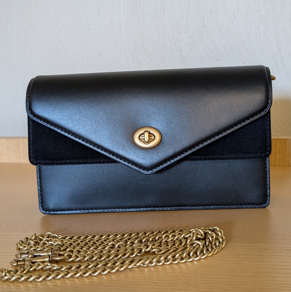 Coach Aster Crossbody Woc Black/Suede